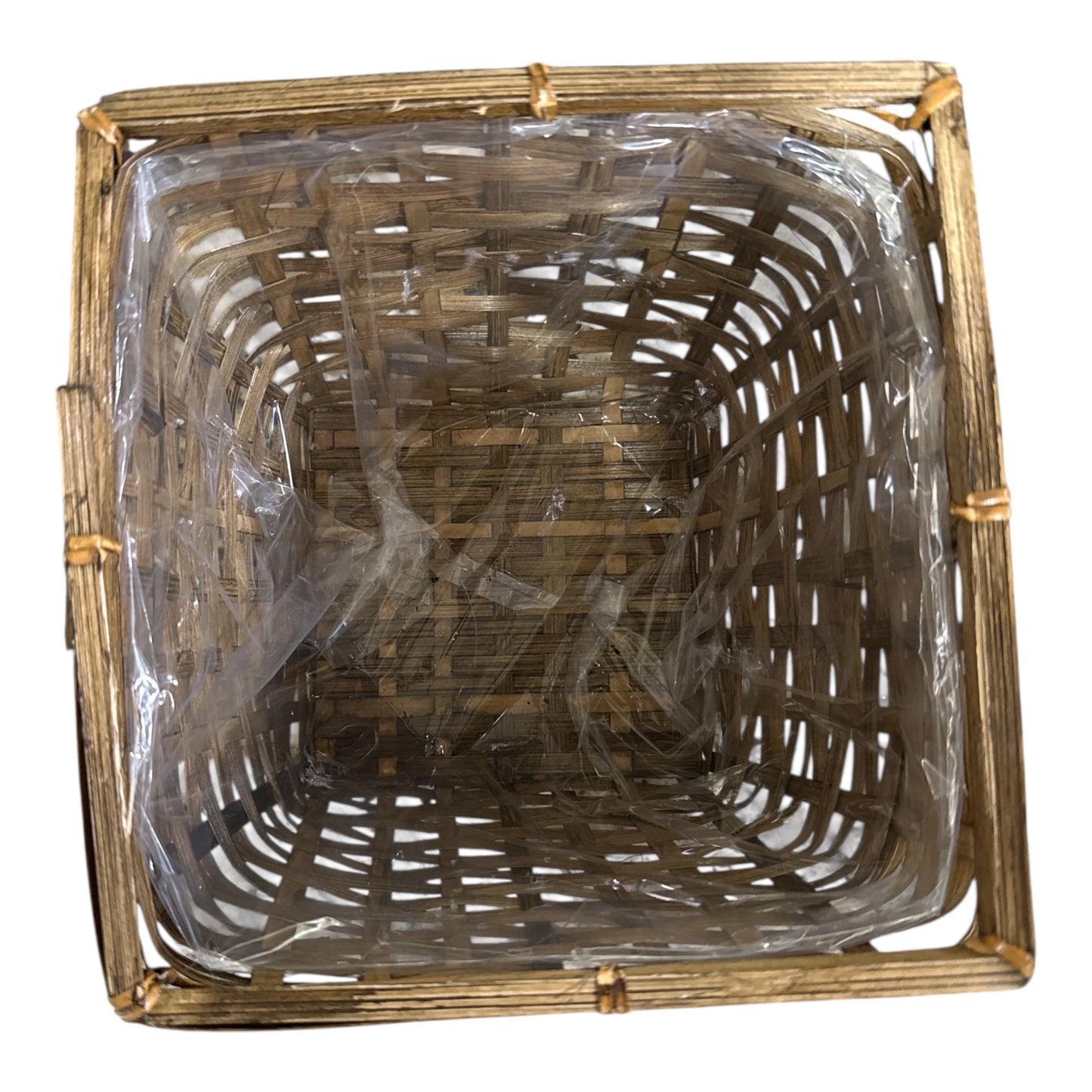 6” Pot Cover Basket Stained (square)